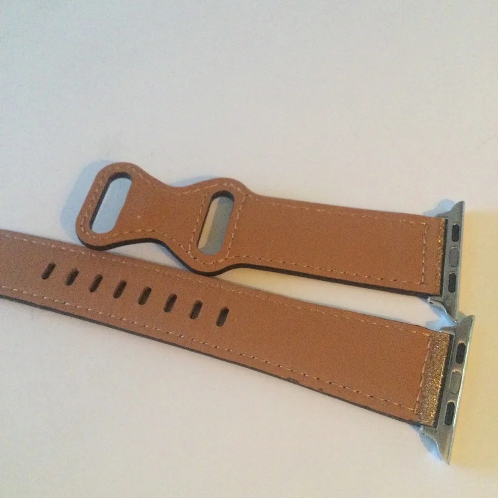 POSH TECH CALLIE PATENT LEATHER GOLD GLITTER APPLE WATCH BAND 42/44 mm NWOT